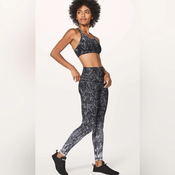 Lululemon Wunder Under Hi-Rise Tight Alouette Alpine White Black  Size 4 - Picture 1 of 10